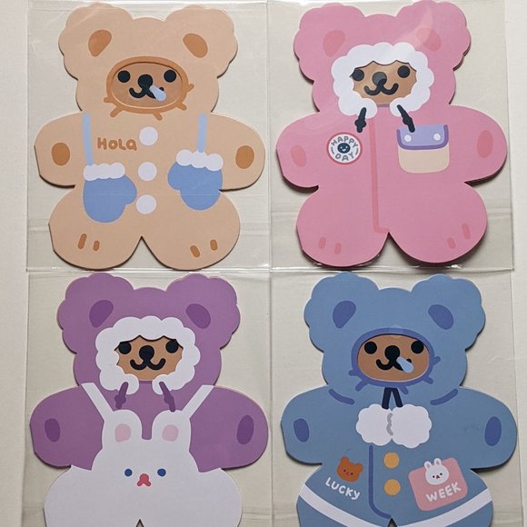 Winter Teddy Bears Greeting Card Cute - Picture 2 of 7